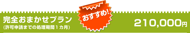 【おすすめ!】完全おまかせプラン 210,000円